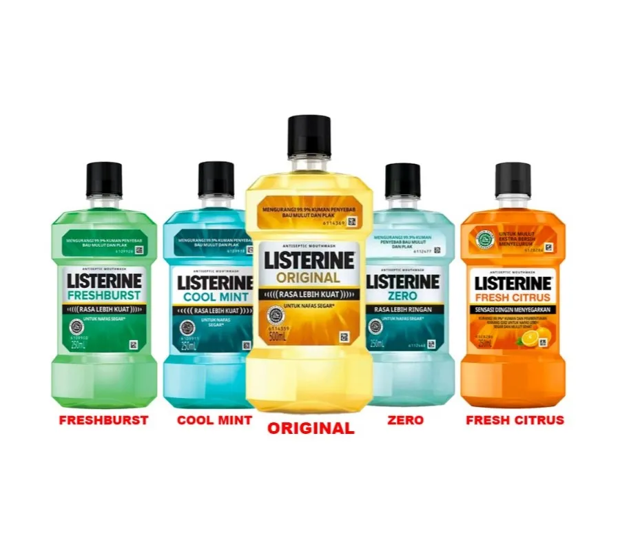 Wholesale Mouthwash Listerine Mouth Wash 250ml Bag Cool Mint Oral Care Indonesia Products. Best