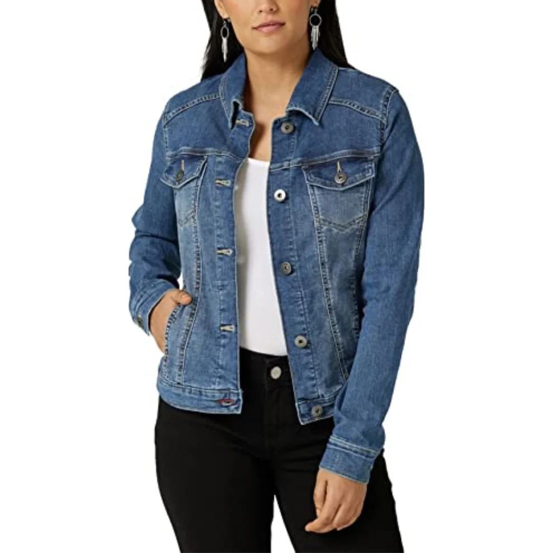 Custom Made Women's Long Stretch Denim Jacket Women Jean Jacket Cotton ...