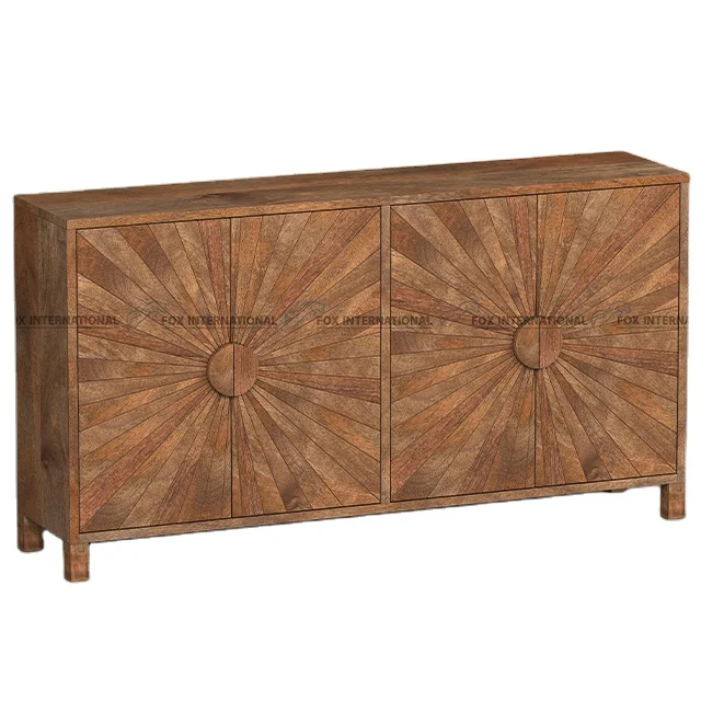 New Modern Sunwave Designed Pattern Sideboard With 4 Doors And 2 Large