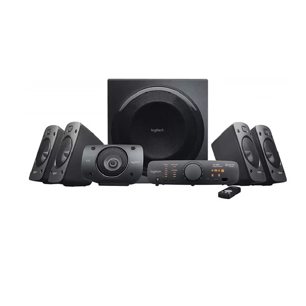 Logitech - Z906 5.1-channel Satellite Surround Sound Speaker System Logitech Z906 5.1 Surround Sound Speakers System for Home Theater