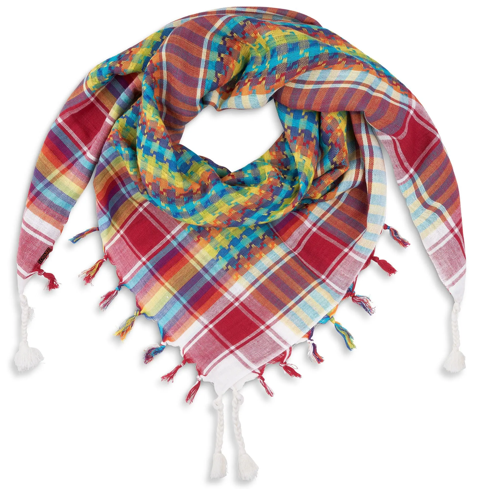 LOVARZI Face Scarf Rainbow Palestinian