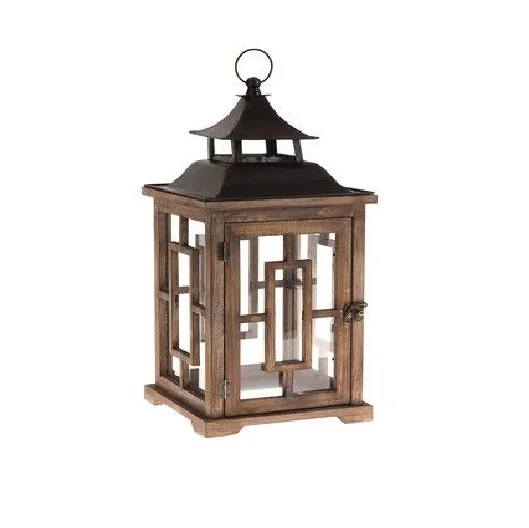 Eco-friendly Outdoor Rustic Antique Cedar Wood Lantern Wooden Candle ...