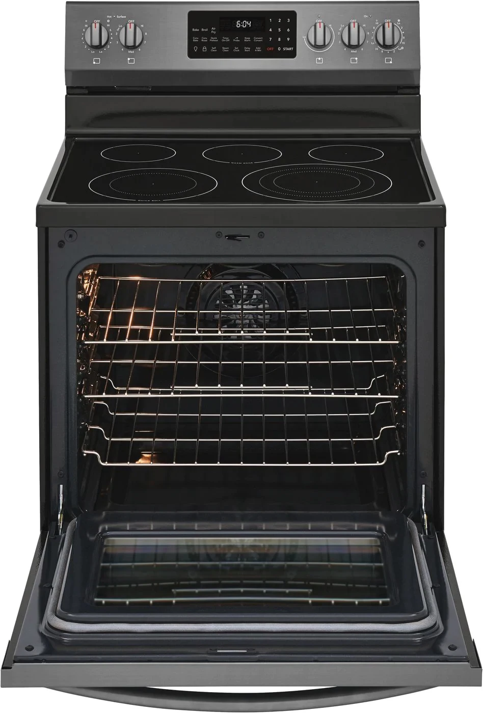 30" Frigidaire Gallery 5.7 Cu. Ft. Freestanding Electric Range With Air Fry In Black Stainless