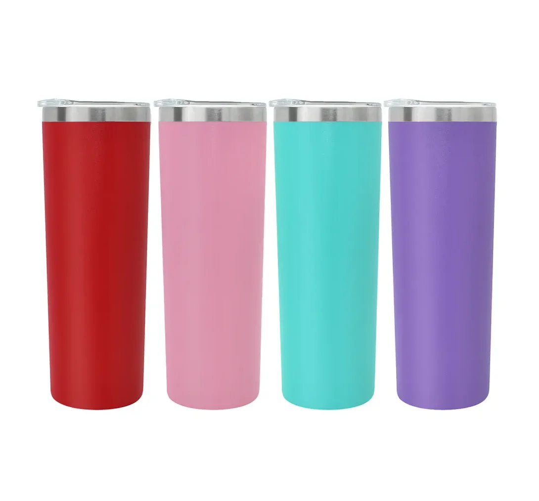 Wholesale White Blank Tumblers 20oz 30oz Stainless Steel Straight ...