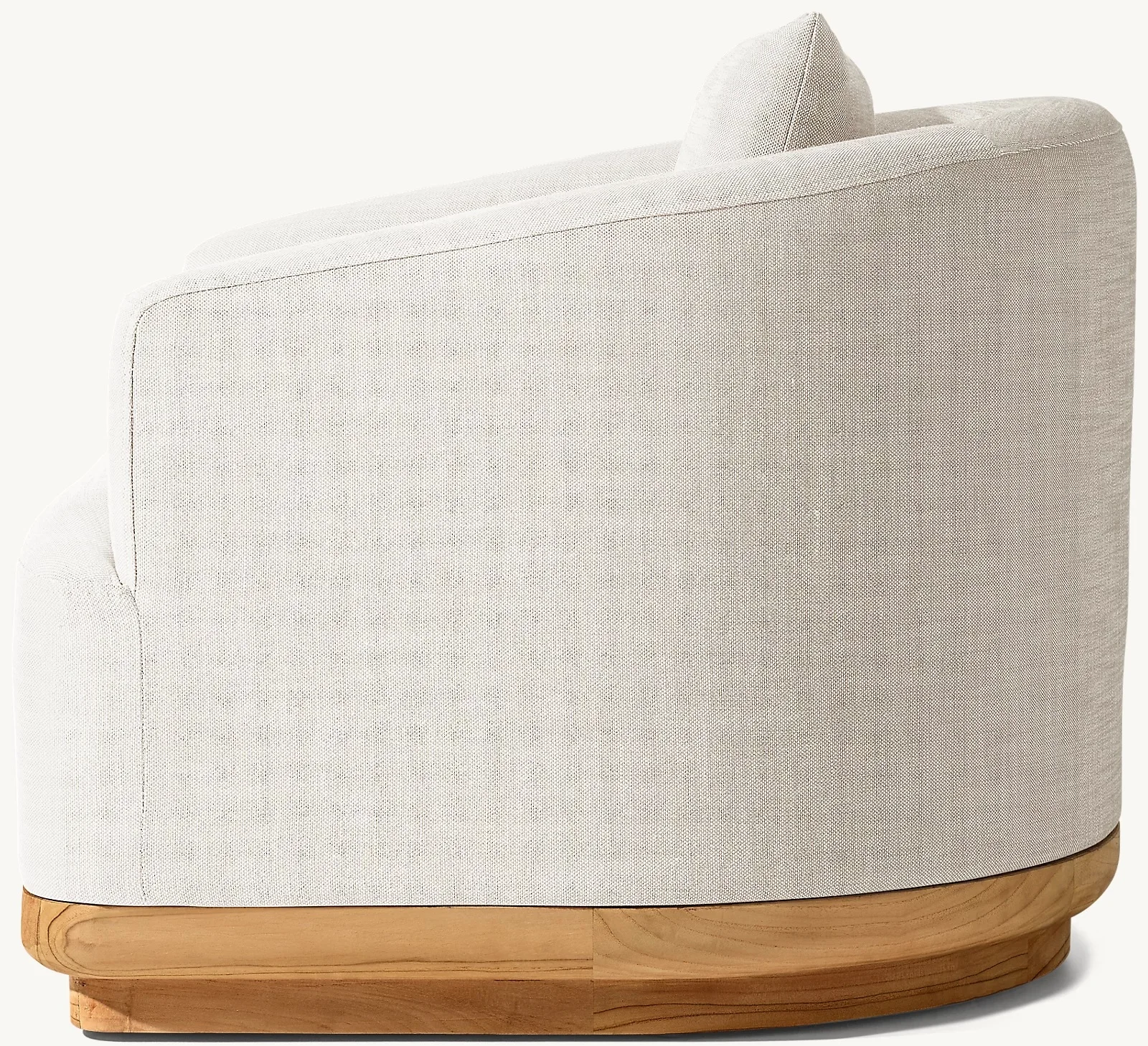 Modern Outdoor Sofa Chair One Seat Teak Wood Frame Material Waterproof