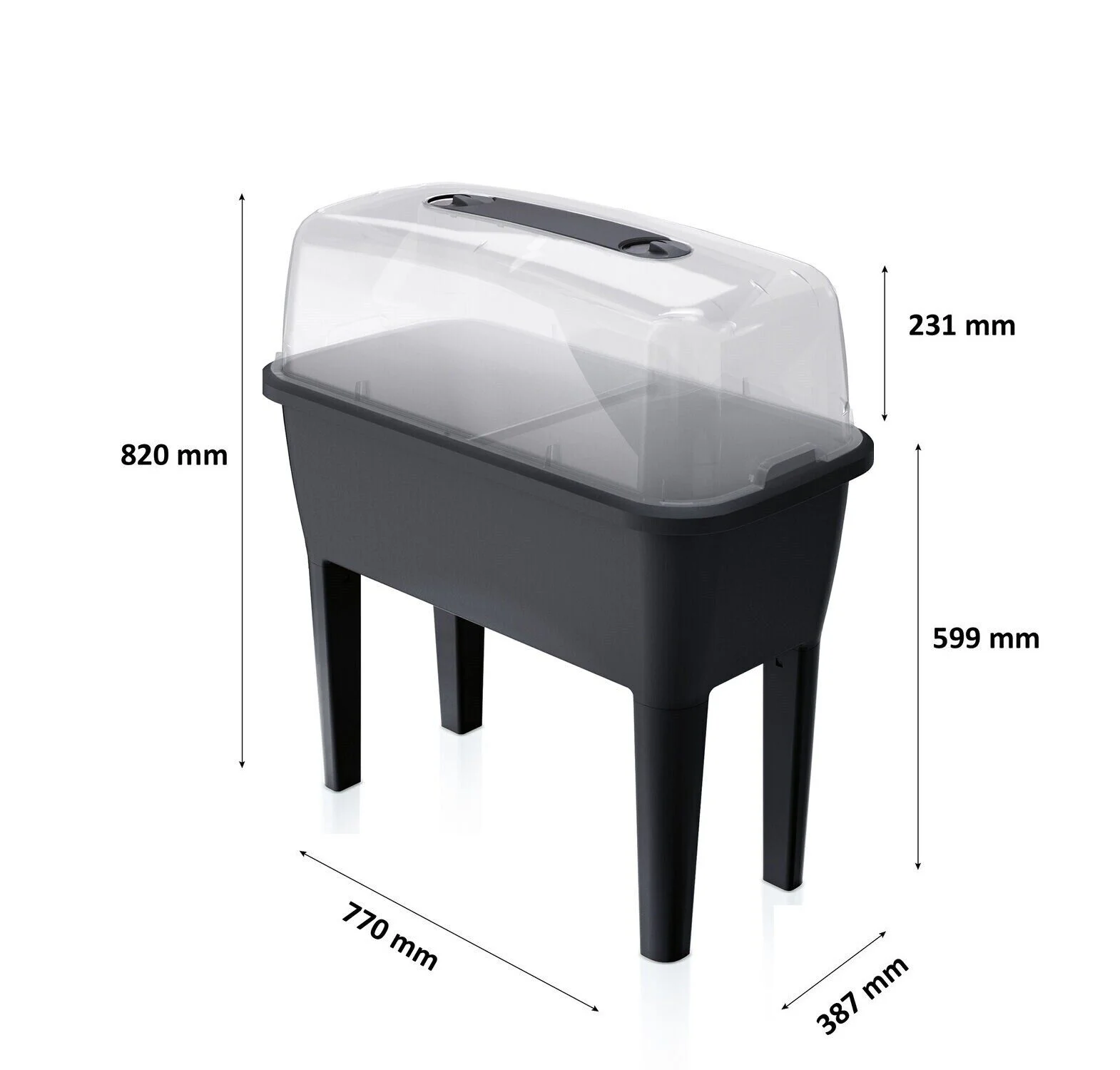 Atp Elevated Greenhouse Plastic Raised Garden Bed Planter Pot Box Plant