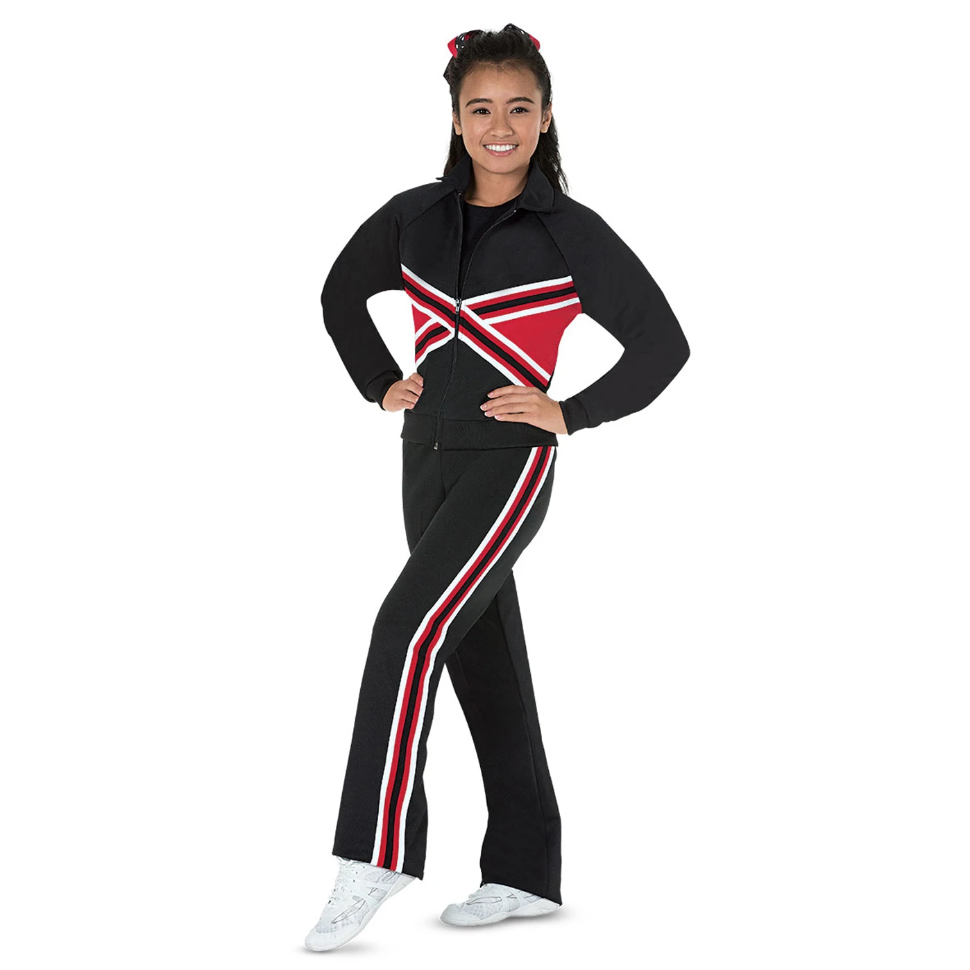 Wholesale Custom Logo Womens Cheer Track Suit Uniform Sweatsuit Sets Cheerleading Warm Ups 0460