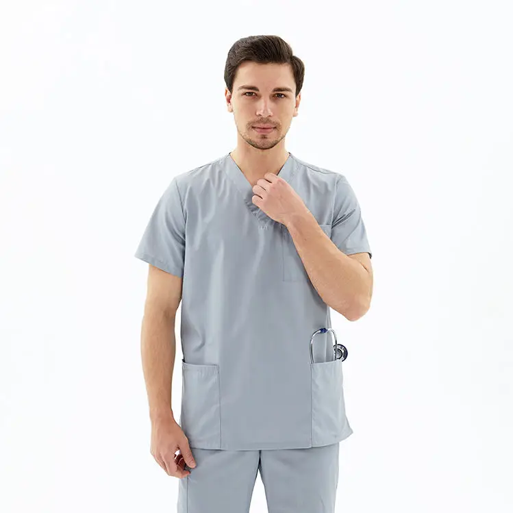 Wholesale Men Scrubs Multi Pocket Nurse Uniform High Quality Medical