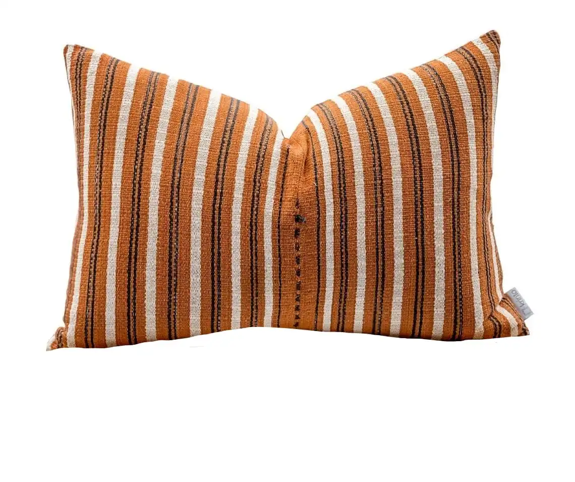 100 Cotton Woven Luxury Cushion Cover Dobby Stripes Jacquards