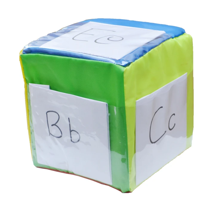 Kids Play Soft Foam Cube Blocks With Pocket For Keeping Cards With