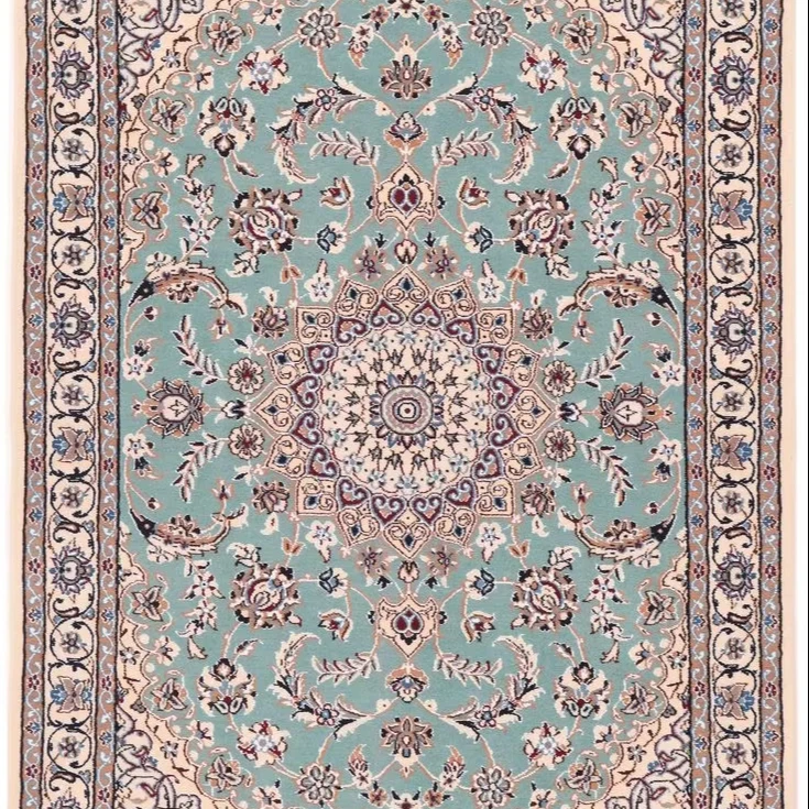 Akibaba Rug Elegant Persian Nain 9 Handmade Eco Friendly PET Friendly Traditional ...