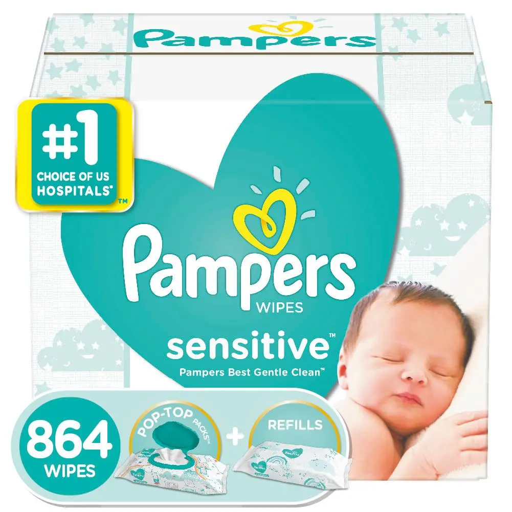 Baby Wipes,Pampers Sensitive Water Based Baby Diaper Wipes