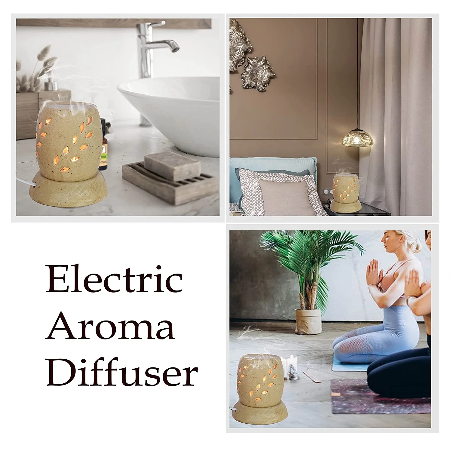 Pure Source India Ceramic Electric Aroma Diffuser Oil Burner/oil Warmer