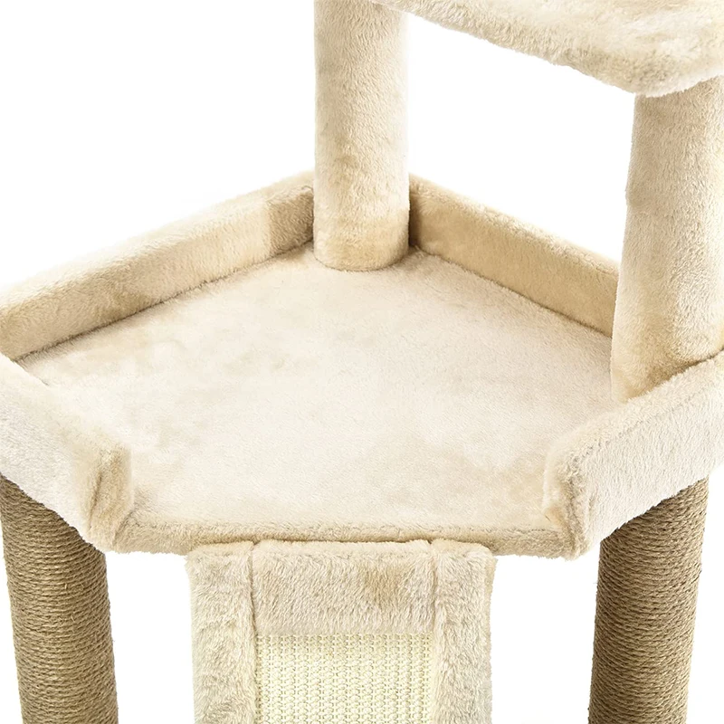 Customized Two By Two Cat Tree,Cat Tower With Scratching Post Solid