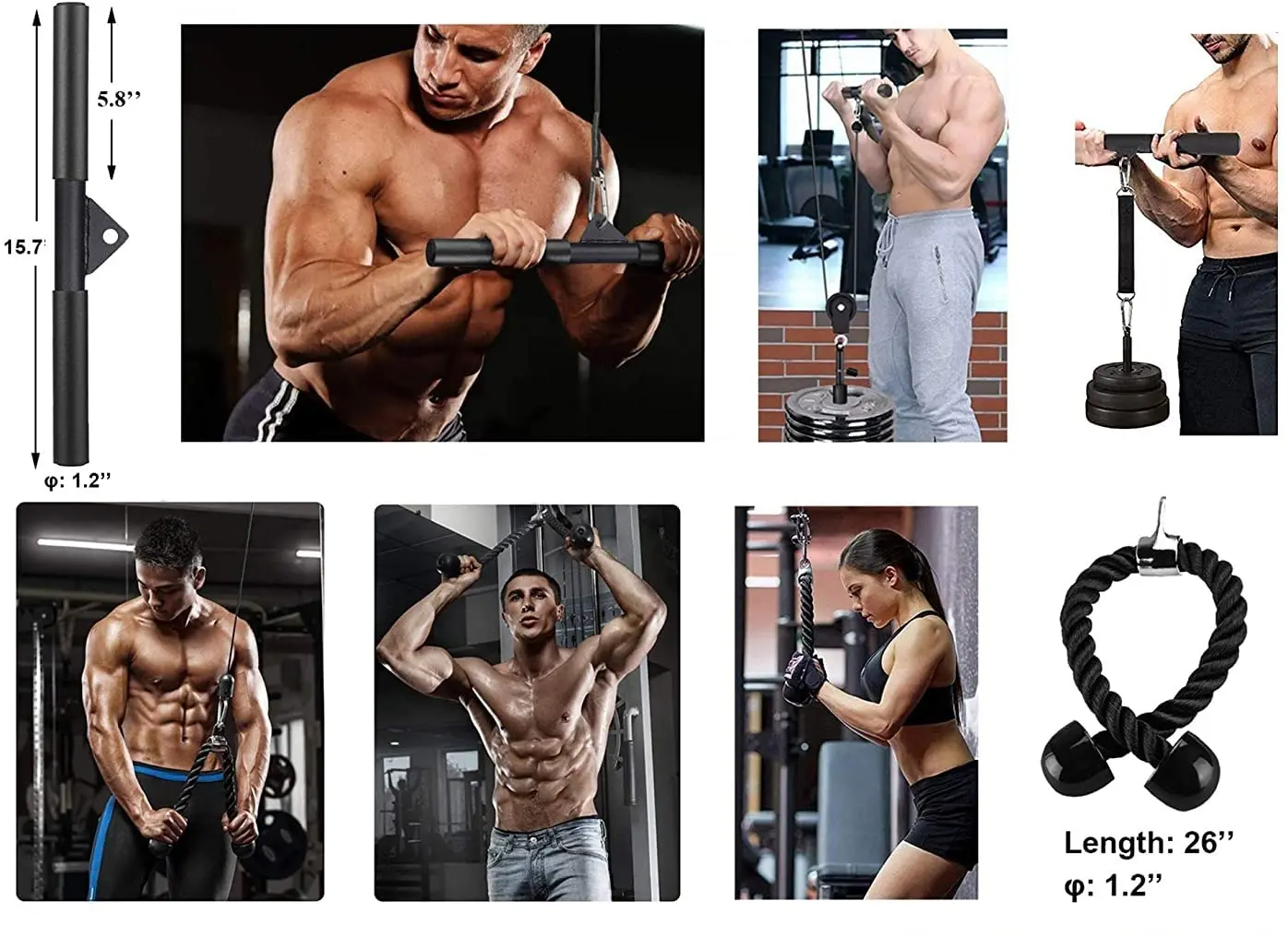 Cable Pulley System For Exercise,Upgraded Fitness Pulley Cable Machine