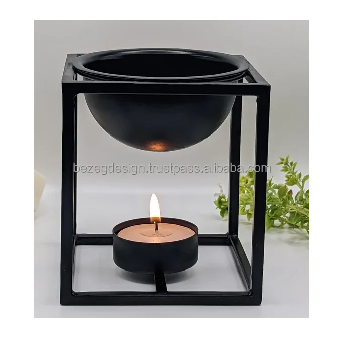 Metal Tealight Candle Holder Oil Burner Warmer Romantic Fragrance Warmer Aromatherapy Essential