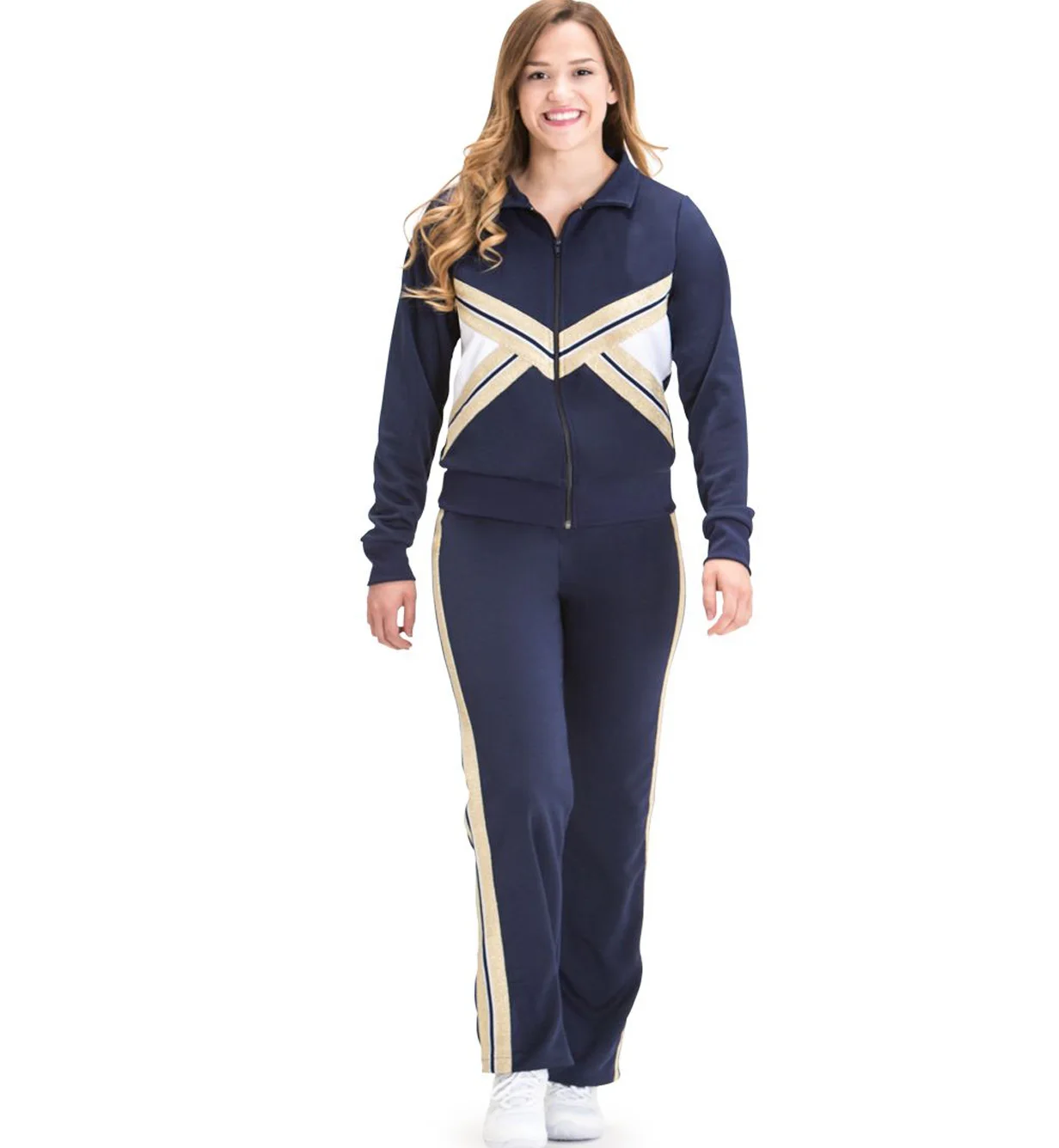 Wholesale Custom Logo Womens Cheer Track Suit Uniform Sweatsuit Sets
