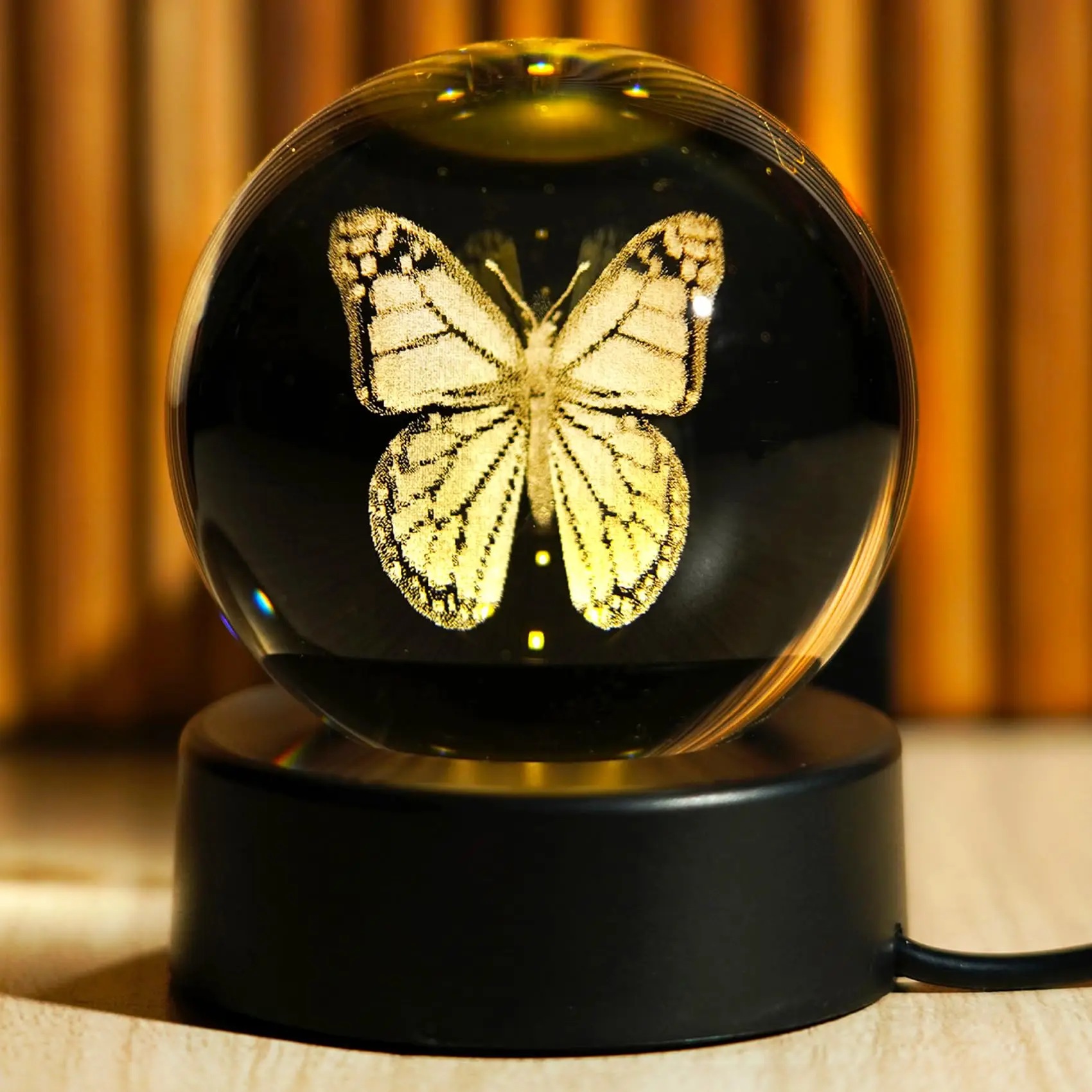 3D Butterfly Crystal Ball