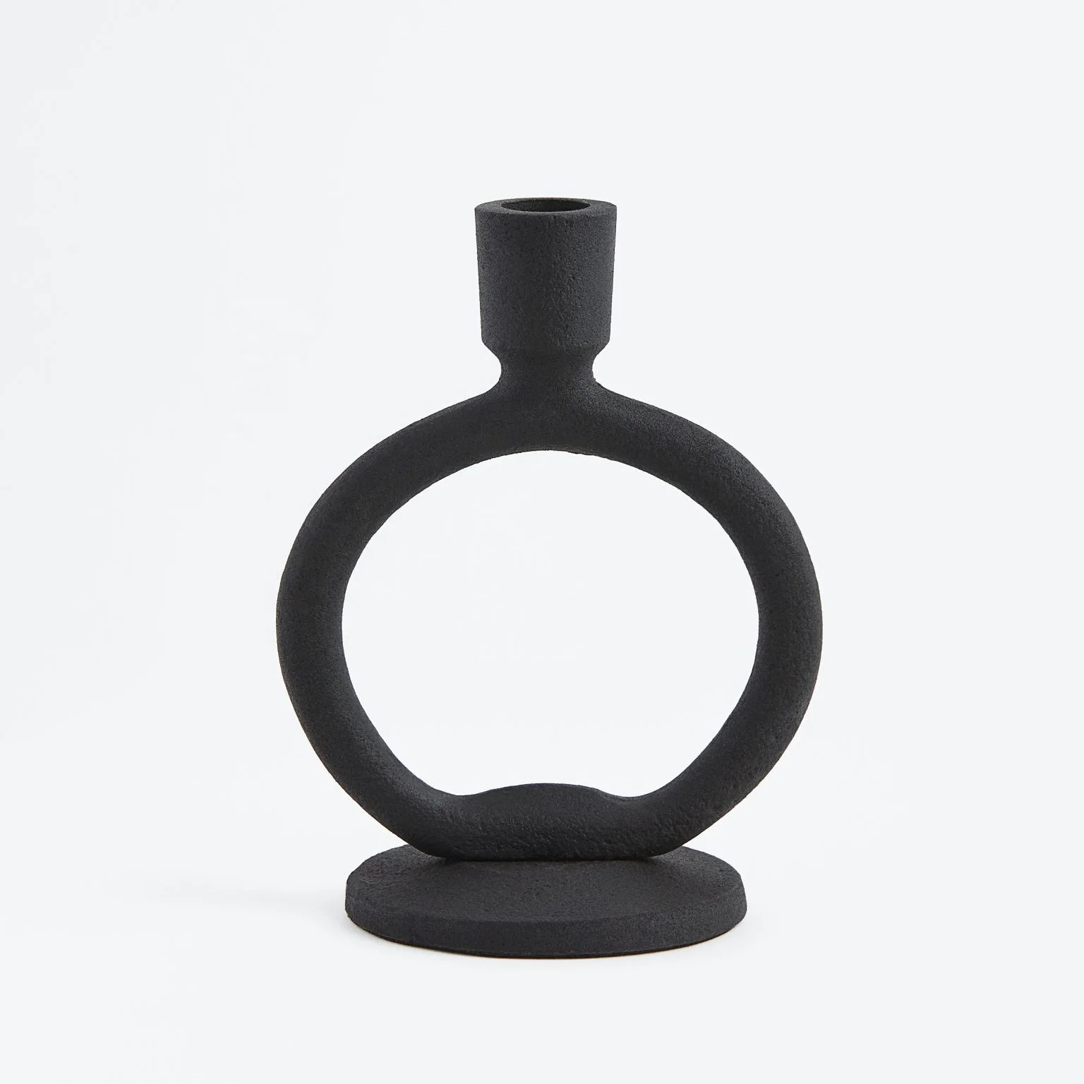 Modern Design Black Aluminum Candle Holder For Home Decoration And