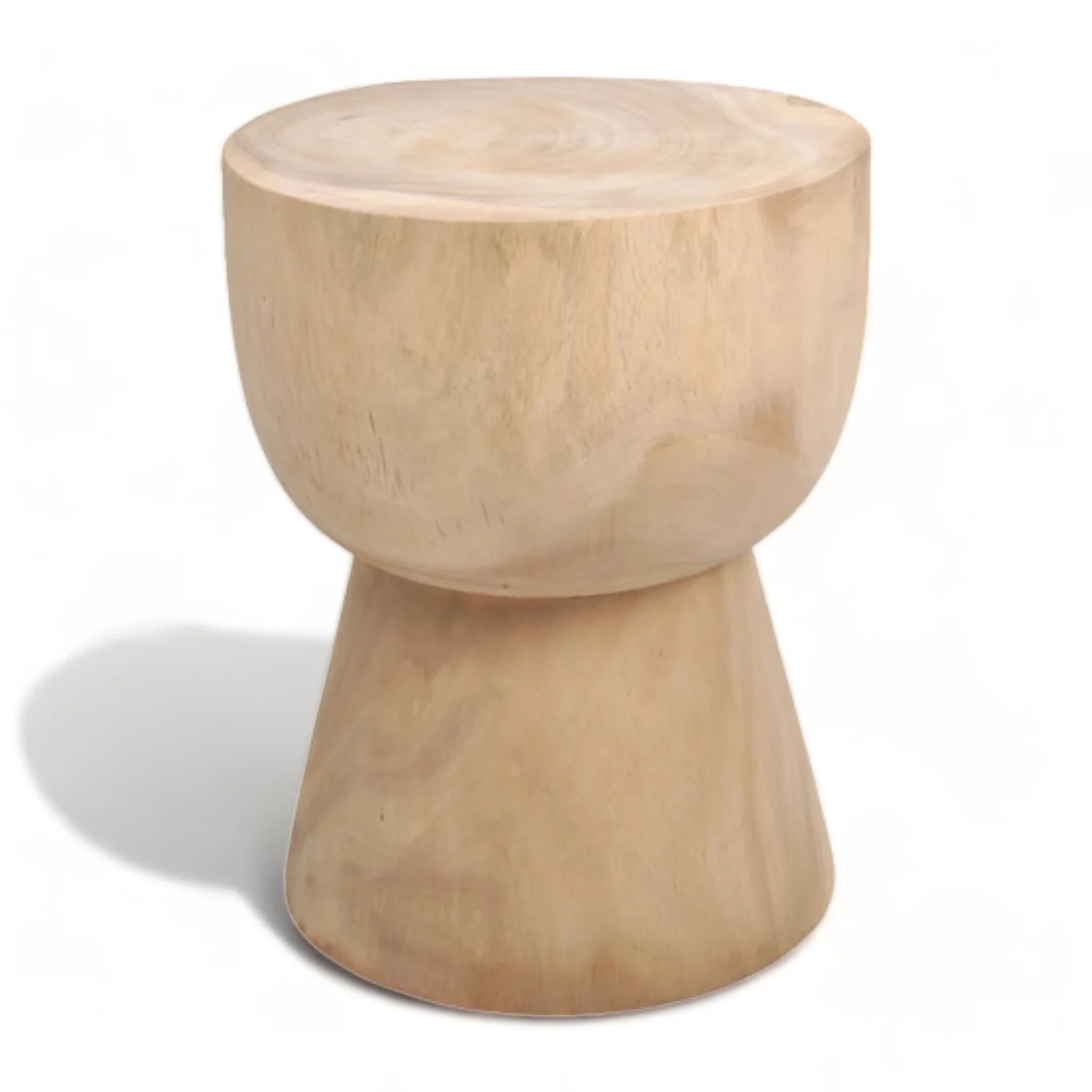 Natural Solid Wood Drum Stump Stool Side Tables For Living Room Side Coffee Table Round Stool