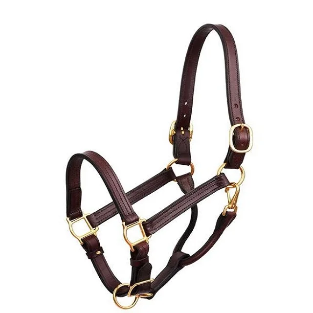 Anatomic Leather Halter With Super Soft Padding And Embroidery Leather