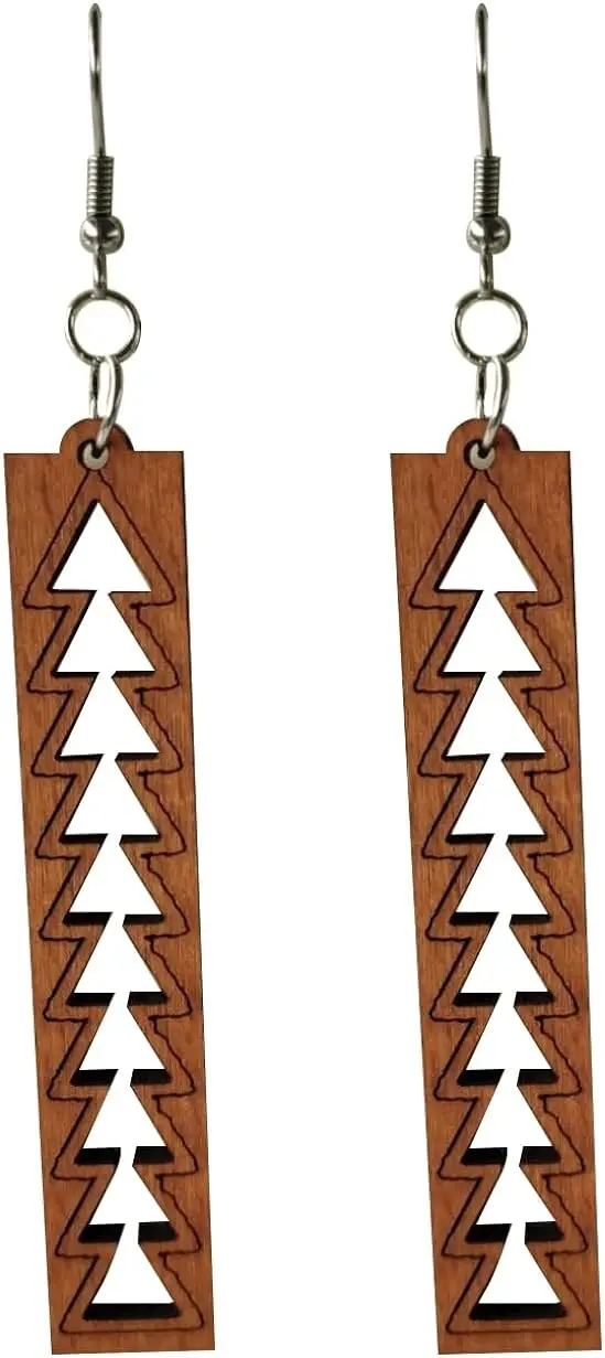 Wooden Earrings For Women Lightweight Wood Earring Acrylic Resin ...