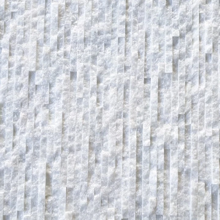 Crystal White Wall Cladding Stone 10 Lines Cheap Decorative Stone