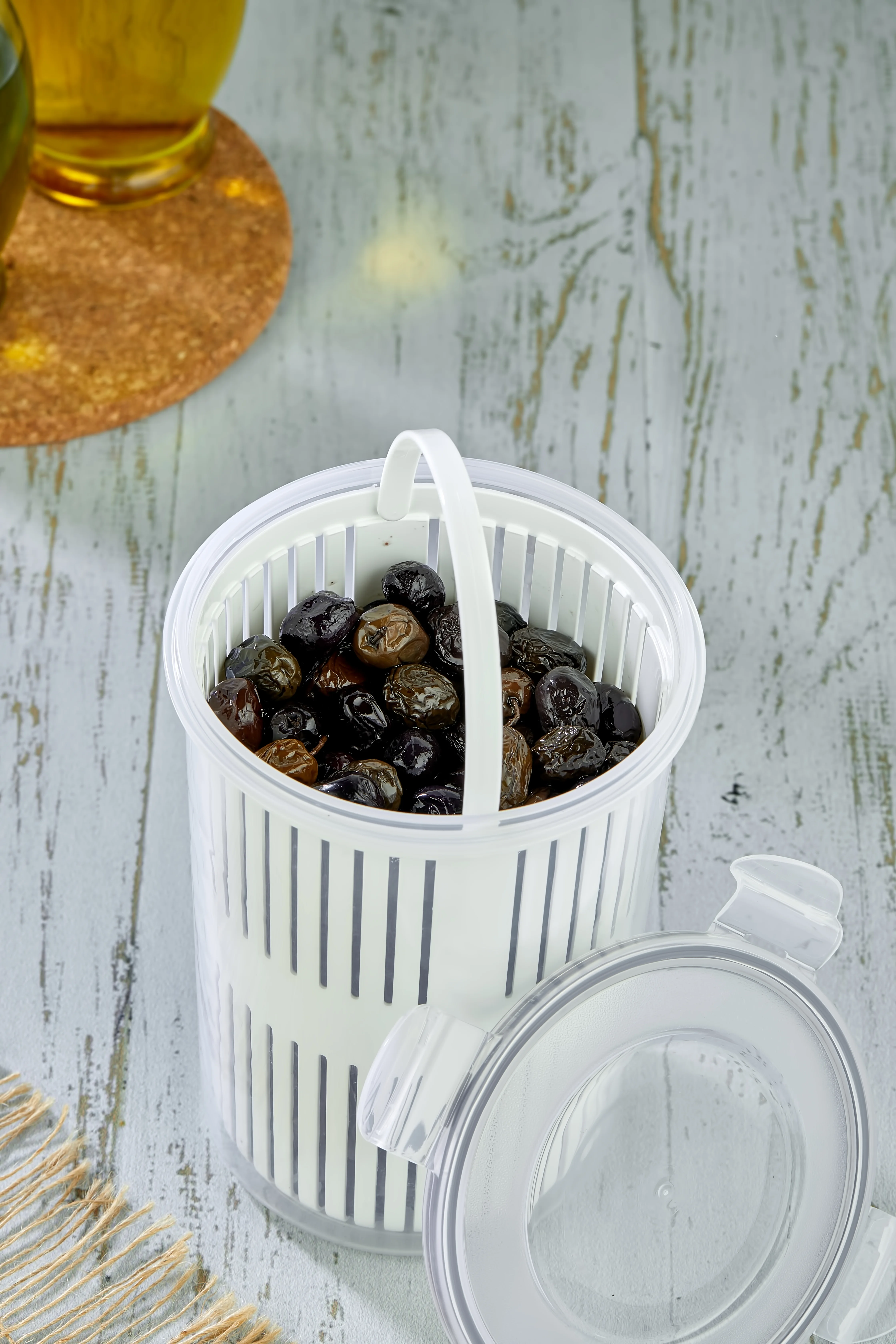 Airtight Pickle/olive Container Strainer Pickle Leakproof Pickle Holder