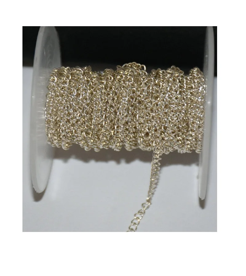 Lovely Silver Plated Chain Role Handmade Brass Material Chain For