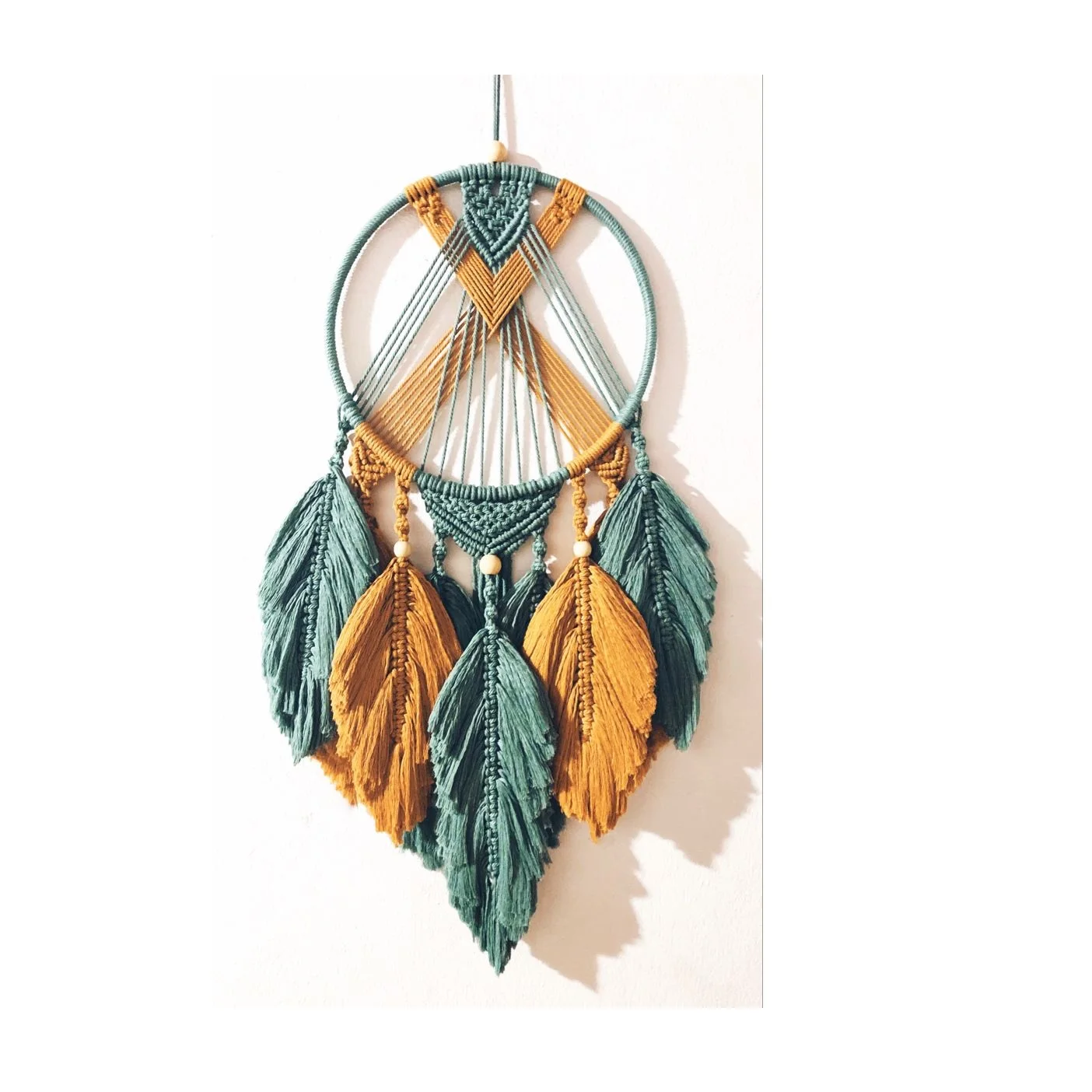 Standard Quality Macrame Feather Dream Catcher Hand Made Cotton Woven