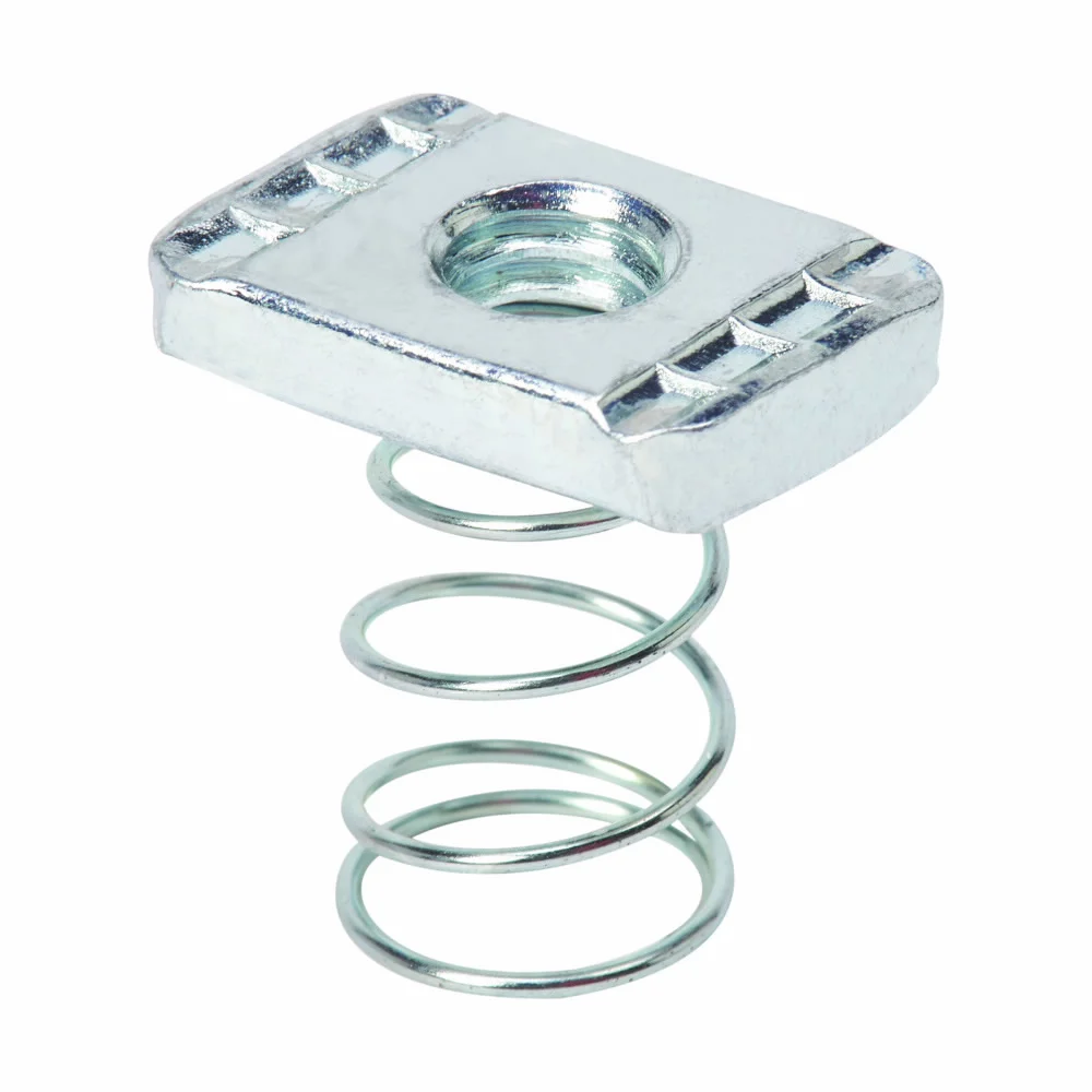 Steel Strut Channel Nuts Zinc Plated For Unistrut Standard Spring