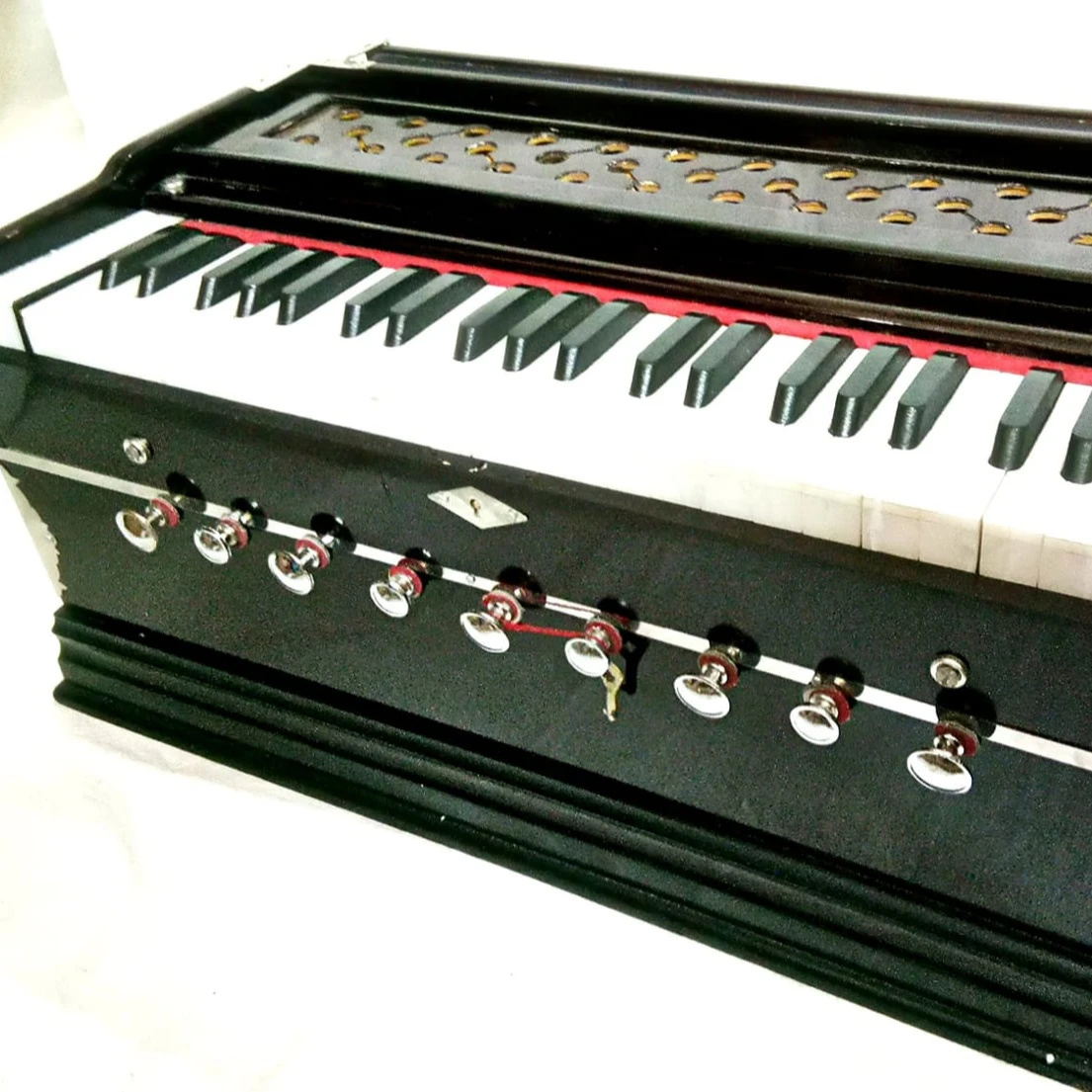 Premium Quality Wooden Single Reed Harmonium With 9 Stopper Musical