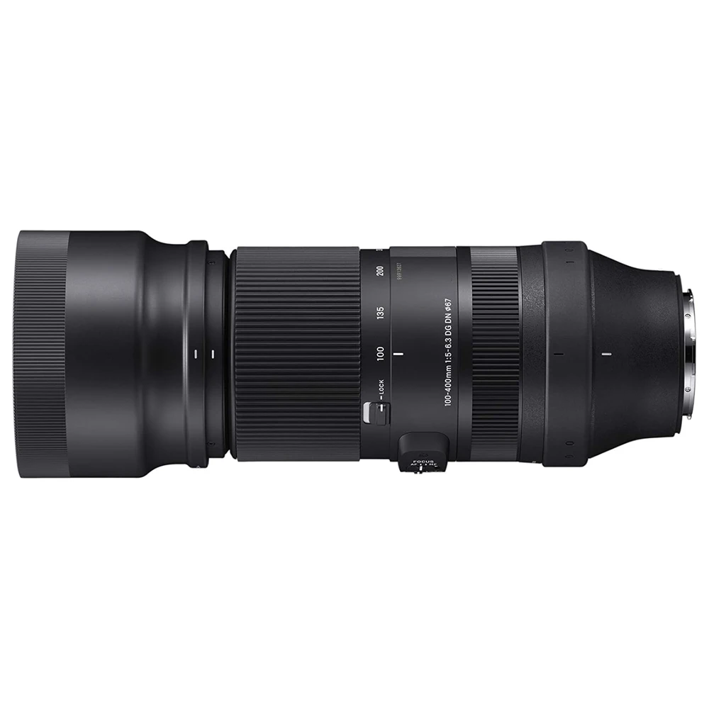 Close-up of weather-sealed lens mount and control ring on a 100-400mm lens
