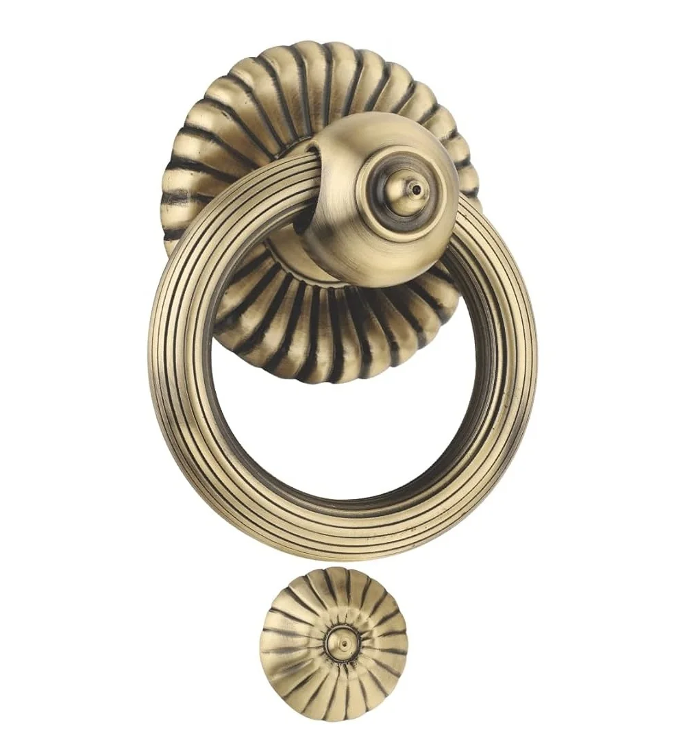 Metal Brass Door Knocker Door Window & Accessories Solid Hexagon Design