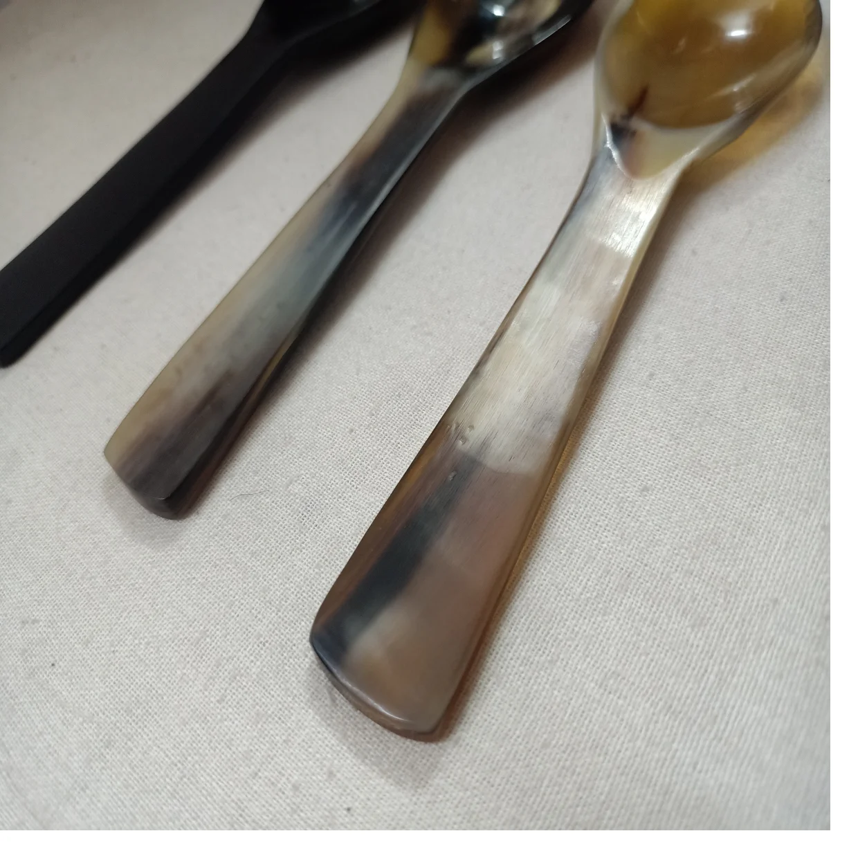 Custom Made Natural Buffalo Horn Spoons Made From Real And Natural