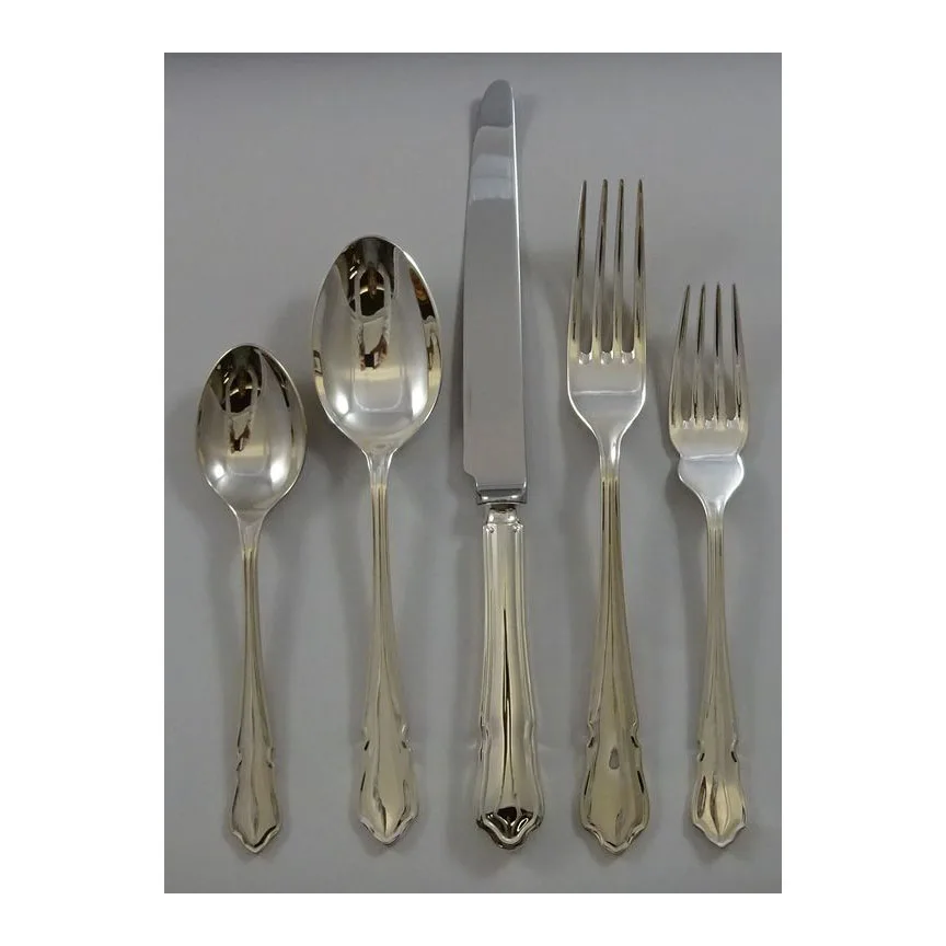 Antique Design Silver Flatware Set Best Quality Metal Handmade Cutlery