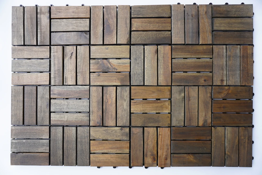 Premium Wooden Decking Tile With Beautiful Parquet Design For Exterior