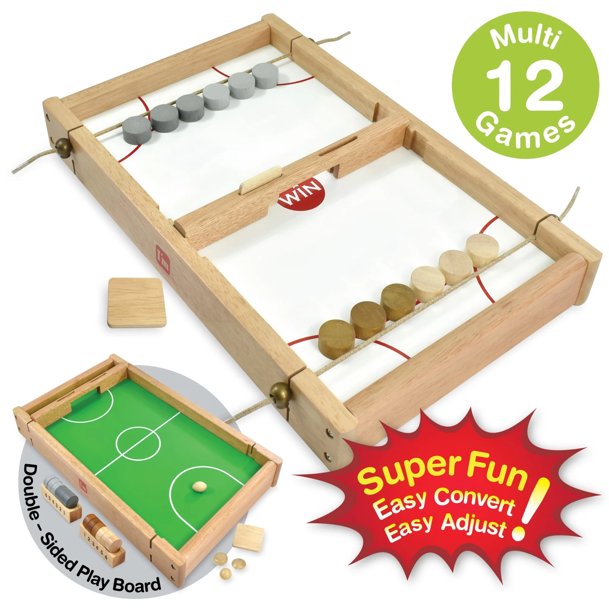Multiple Board Games In One Flick n Kick Wooden Tabletop Board Games Portable Indoor Board Games ...