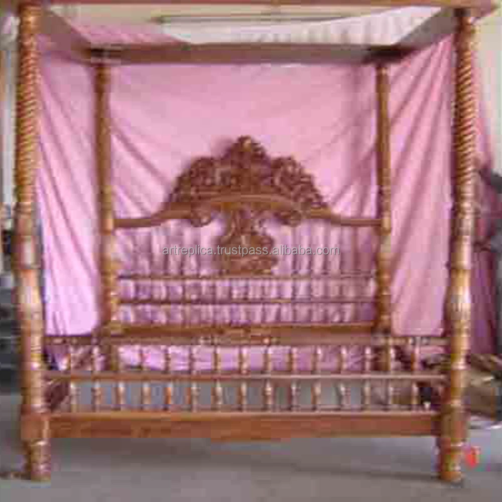 French Luxury Solid Wood Carved Palace Style Bedroom Double King Villa ...