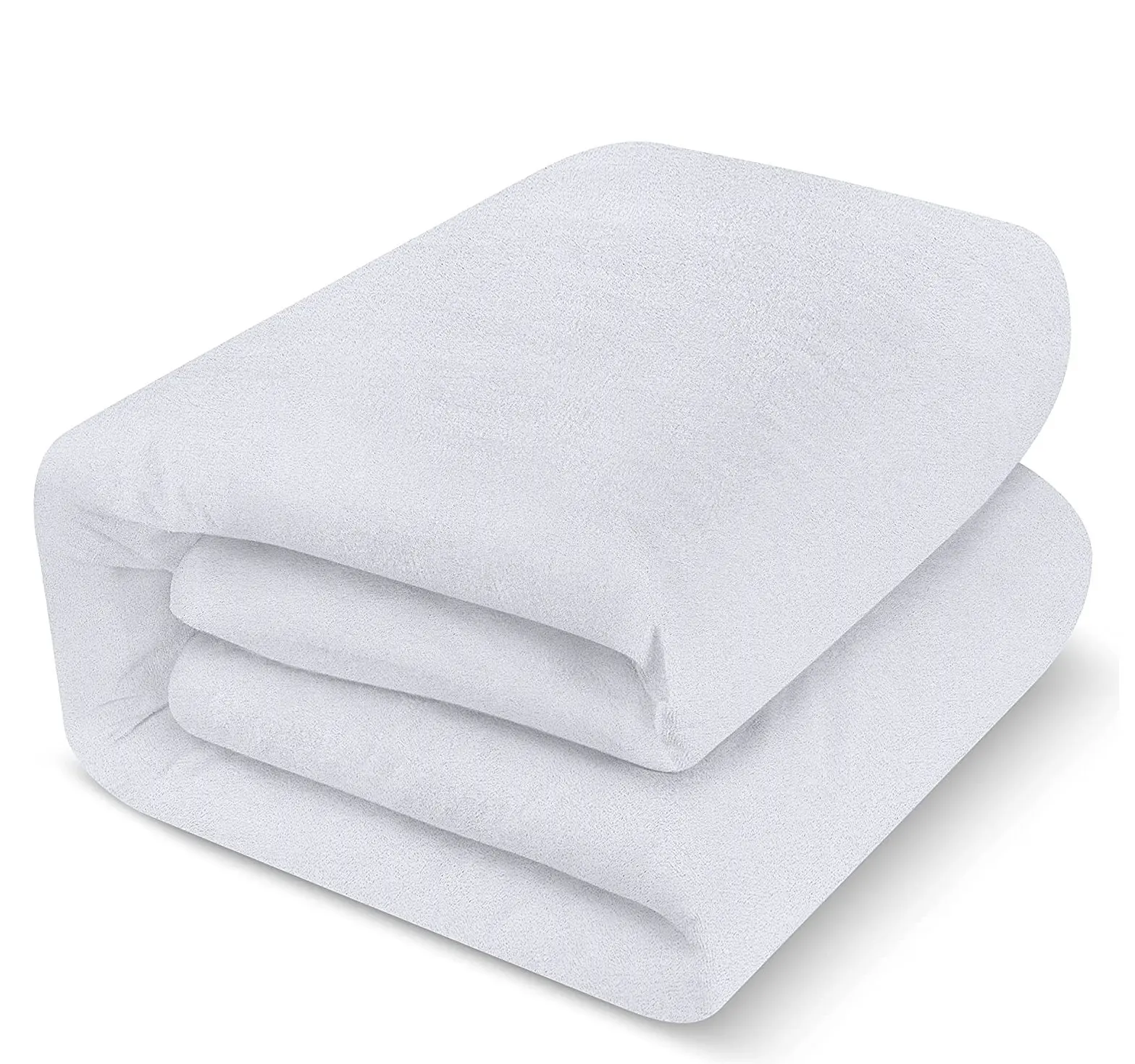 Waterproof Terry Cloth Mattress Protector 100 Polyester Fitted Sheet Style With Jersey Skirt