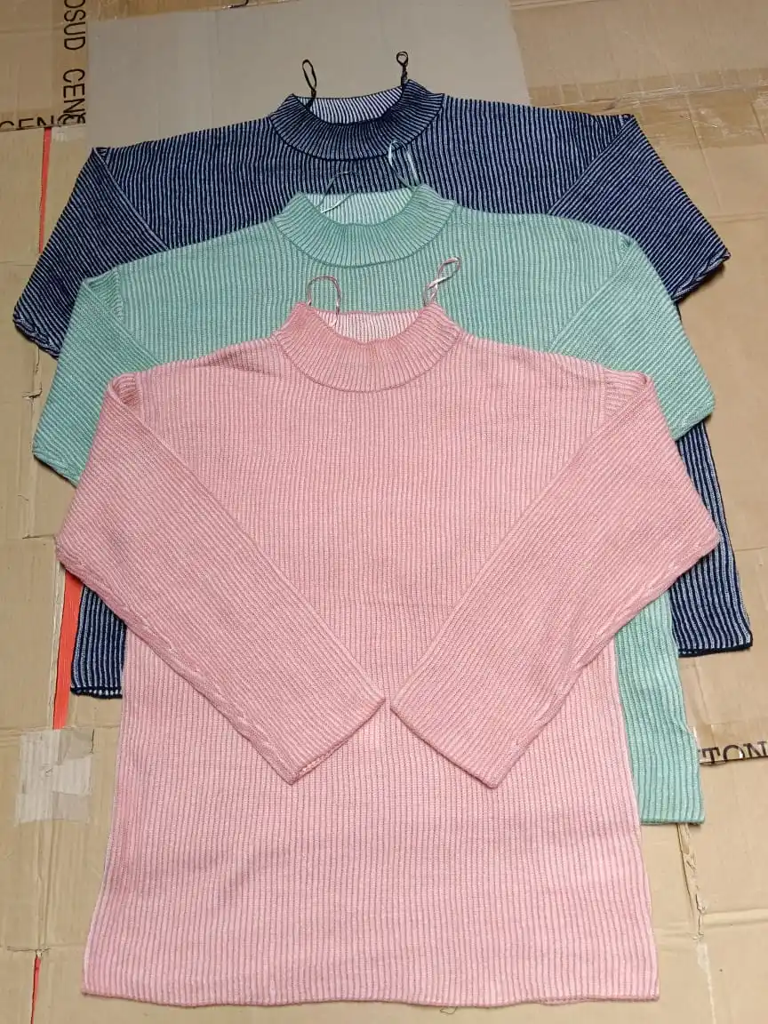 High Quality Pullover Women's Long Sleeve Knitted Winter Custom Sweater