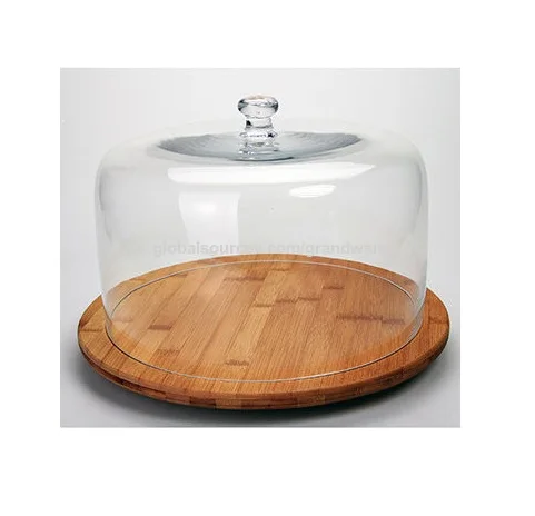 E34296 Knox Pedestal Plate with Glass Dome