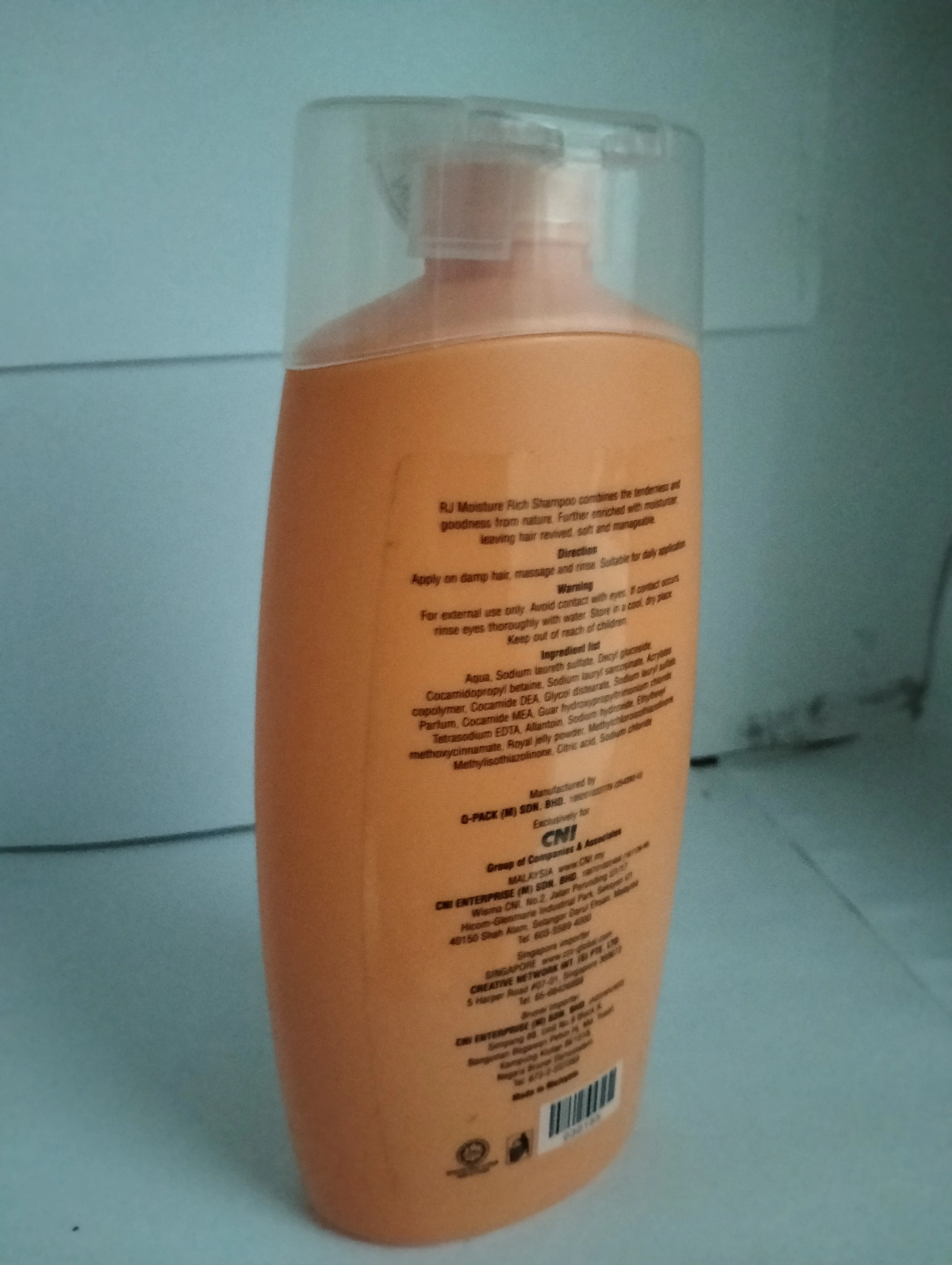 2023 Manufacture Rj Moisture Rich Shampoo 300ml Formulated To Deeply