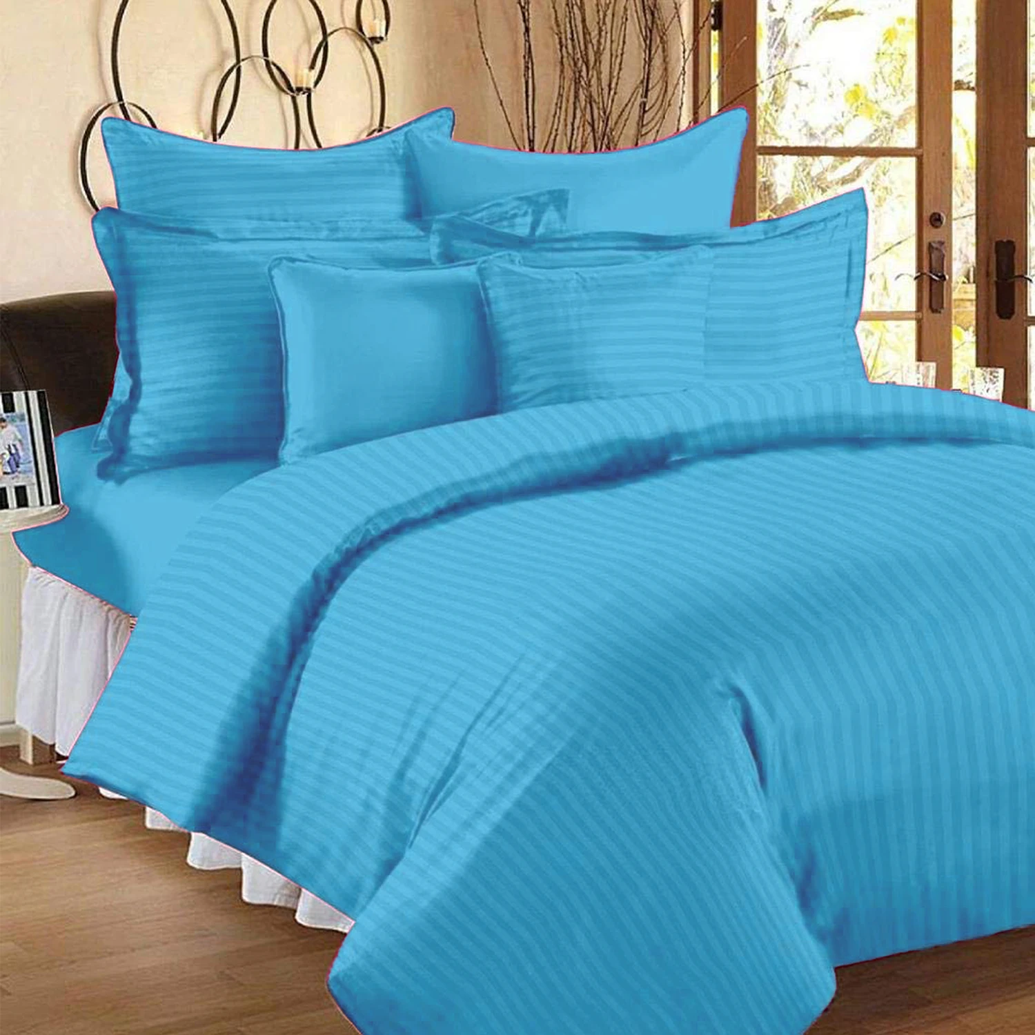 100% Cotton 400 Tc Striped Bedsheet - Buy Striped Cotton Bedsheets ...