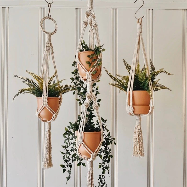 Macrame Plant Hanging Cotton Spider Plant Net Bag Decoration Boho