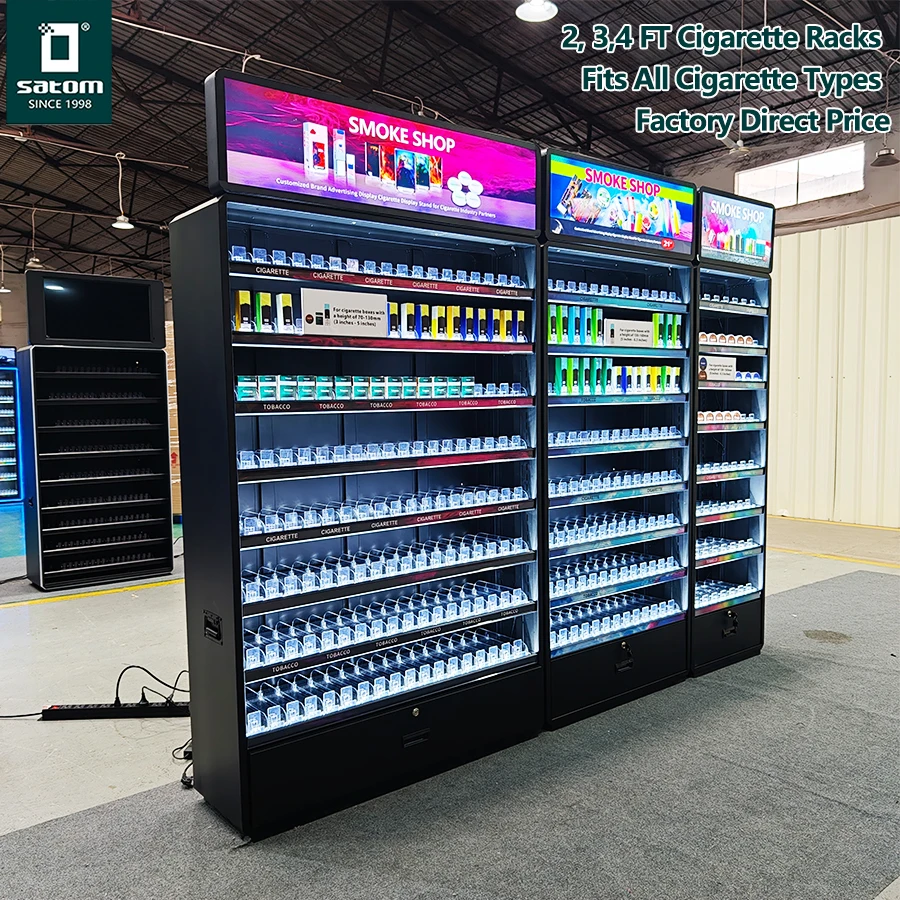 cigarette station Gas Station Convenience Store Cigarette Display Showcase Tobacco Shelf  Tobacco Display Stand