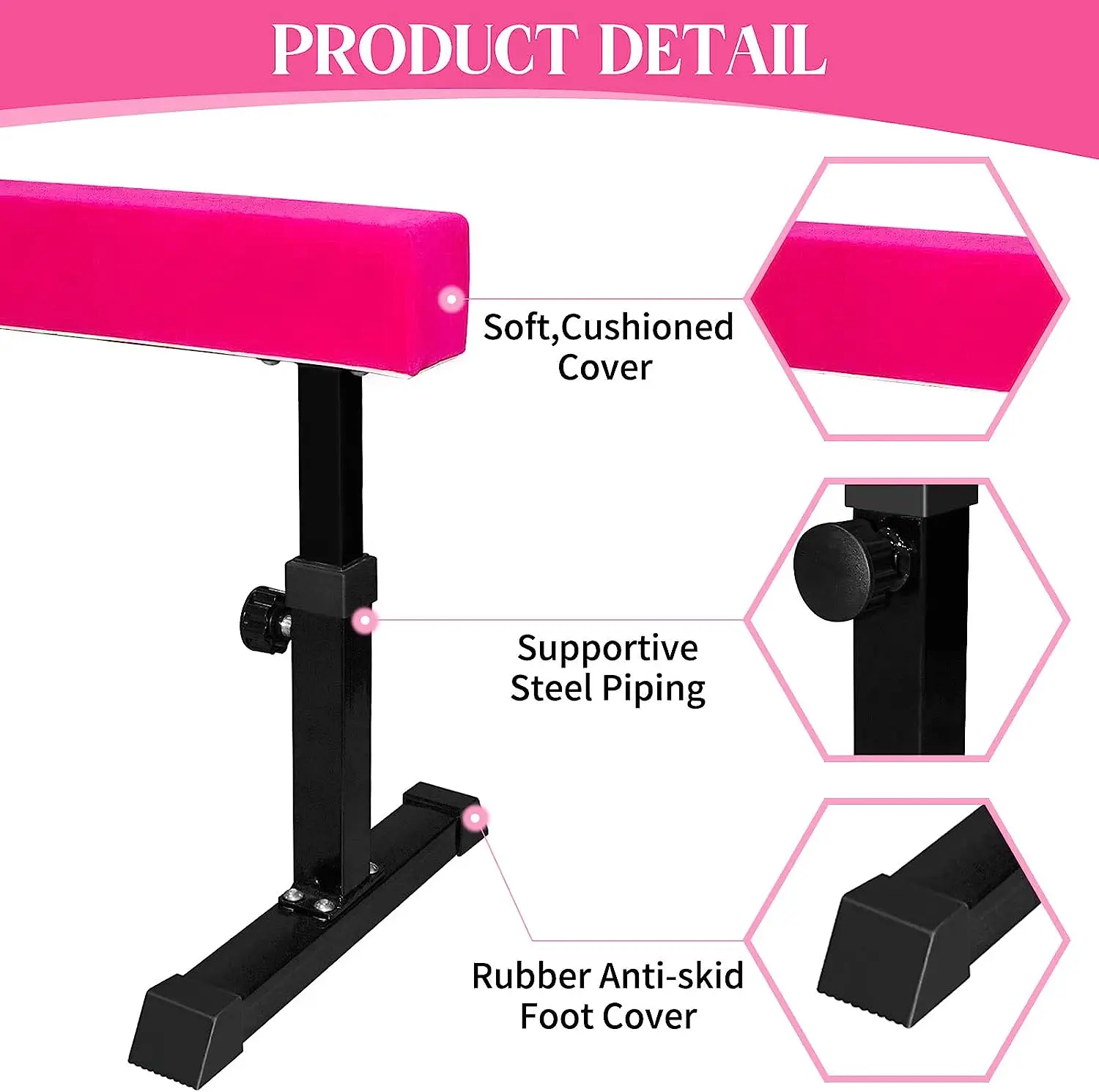 Adjustable Balance Beam Gymnastics Exercise Training Equipment Gym With