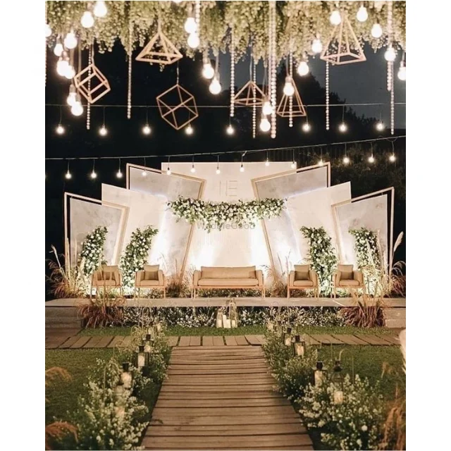 Impressive Wedding Reception Stage Metal Frames Contemporary Wedding ...