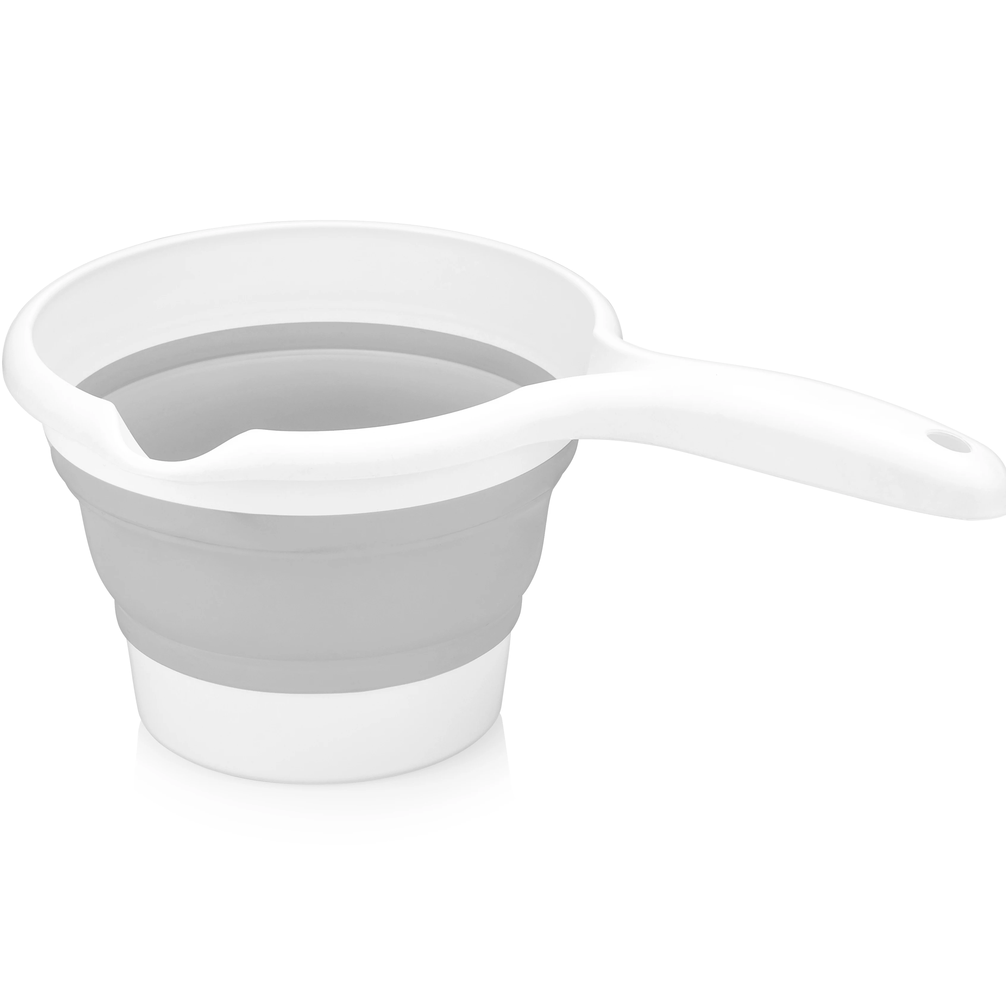 Foldable Silicone Bucket Bath Tankard Surmountable Bathroom Bucket