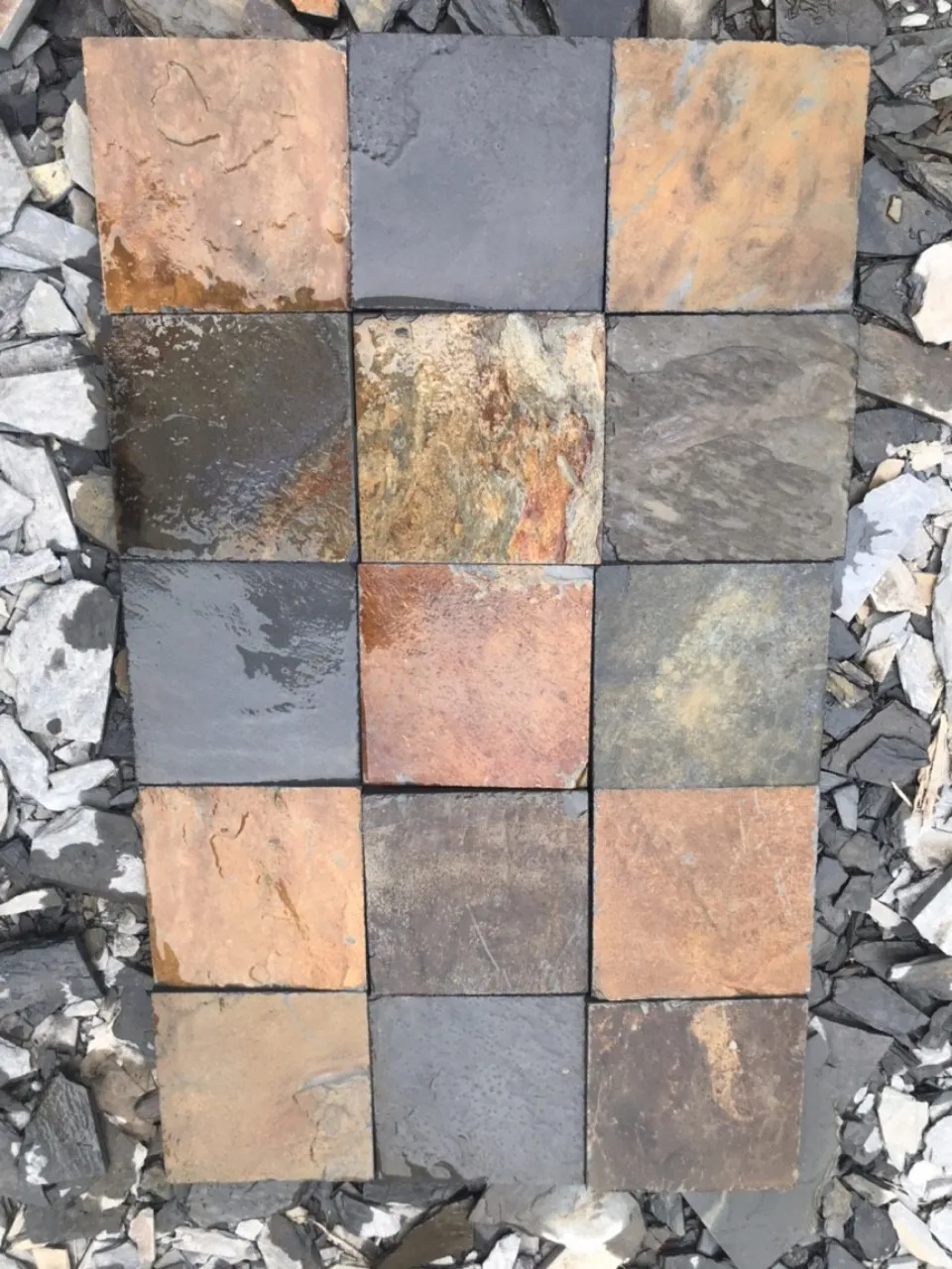 Slate Stone Wall Cladding For Exterior Decoration Multicolor Black